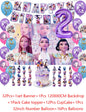 Demon Hunters Party Cutlery Set Banner Backdrop Balloons Cake Topper Outdoor Picnic Supply Birthday for Korean Kpop Anime Party