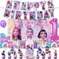 Kpop Demon Hunters Theme Disposable Tableware Set Party Supplies Huntrix Saga Boys Cake Toppings Hanging Cloth Party Decoration