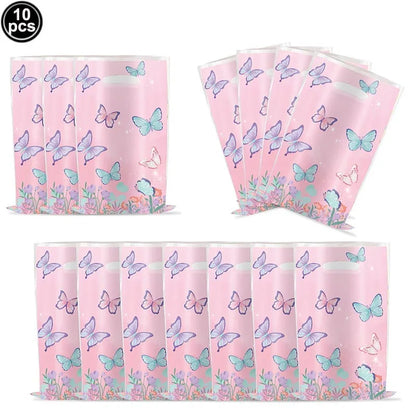 Butterfly Birthday Party Decoration Disposable Party Plates Cup Napkin Tablecloth Butterfly Knìfe Birthday Decoration Baby Showe