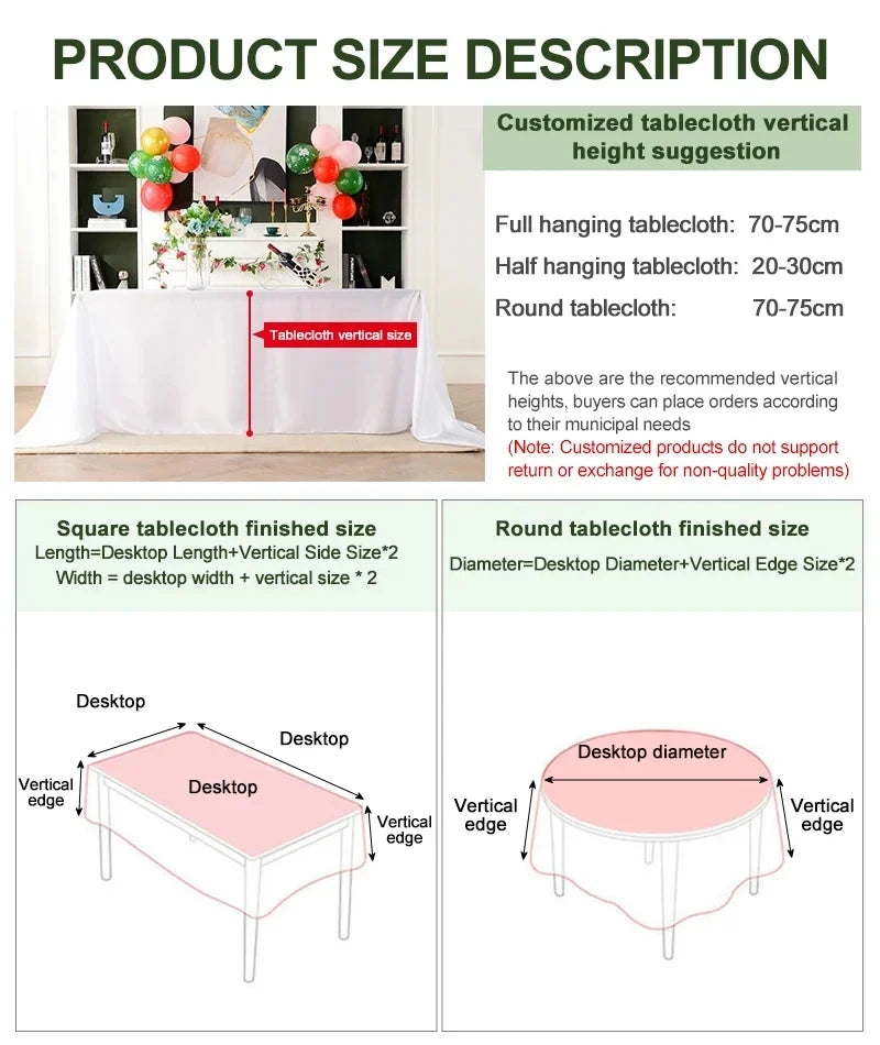 Solid Color Satin Table Cloth Tablecloth Table Cover Overlay For Birthday Wedding Banquet Restaurant Festival Party Supply