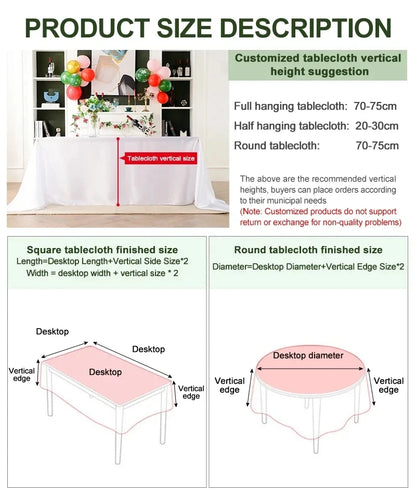 Solid Color Satin Table Cloth Tablecloth Table Cover Overlay For Birthday Wedding Banquet Restaurant Festival Party Supply