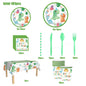 Cartoon Dinosaur Theme Birthday Party Decorations Cartoon Disposable Tableware Set Disposable Plates Kids Boys Girls Baby Shower