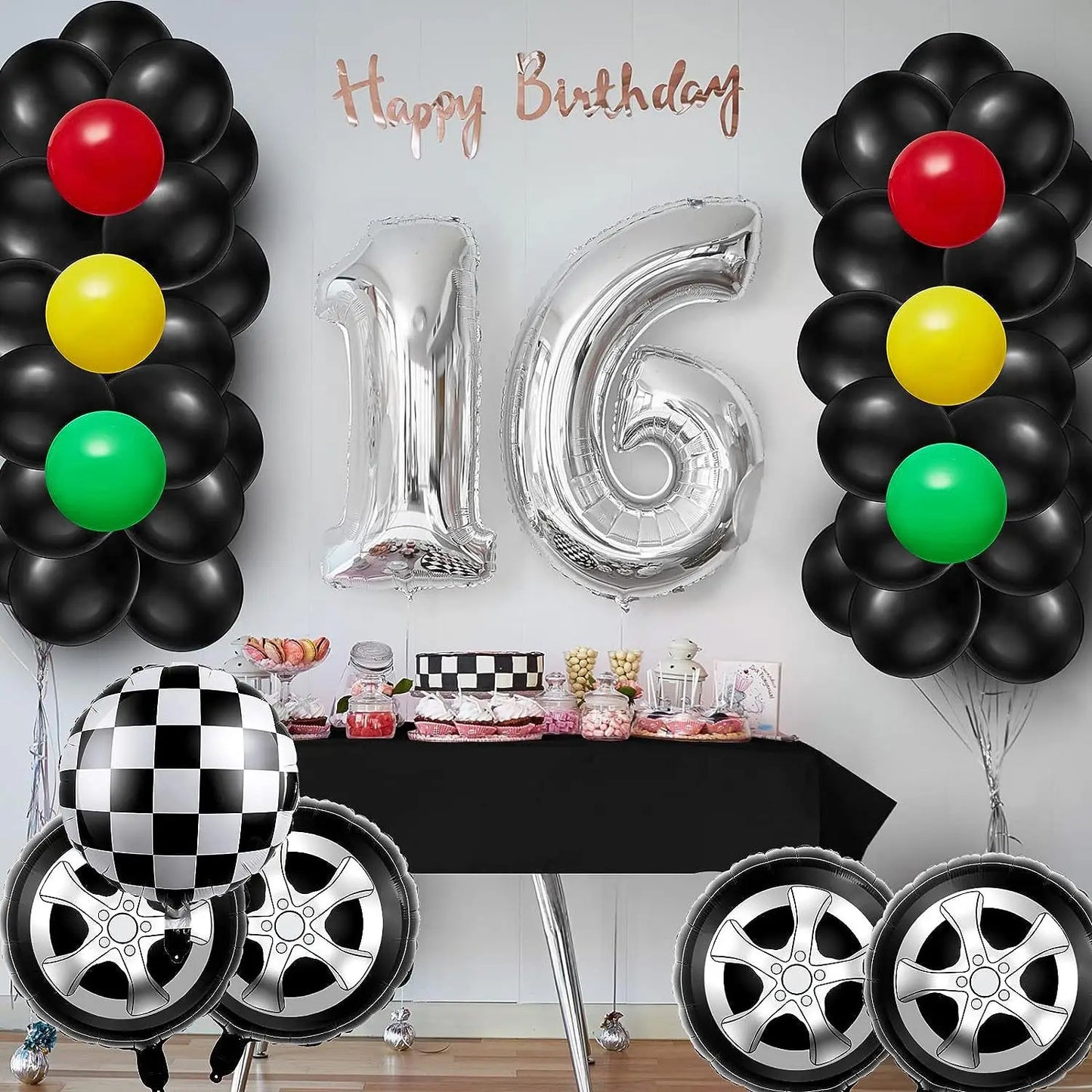 Racing Car Table Runner Tablecloths Table cover checkered flag racing road track kids Race Car Themed birthday Party Decoration