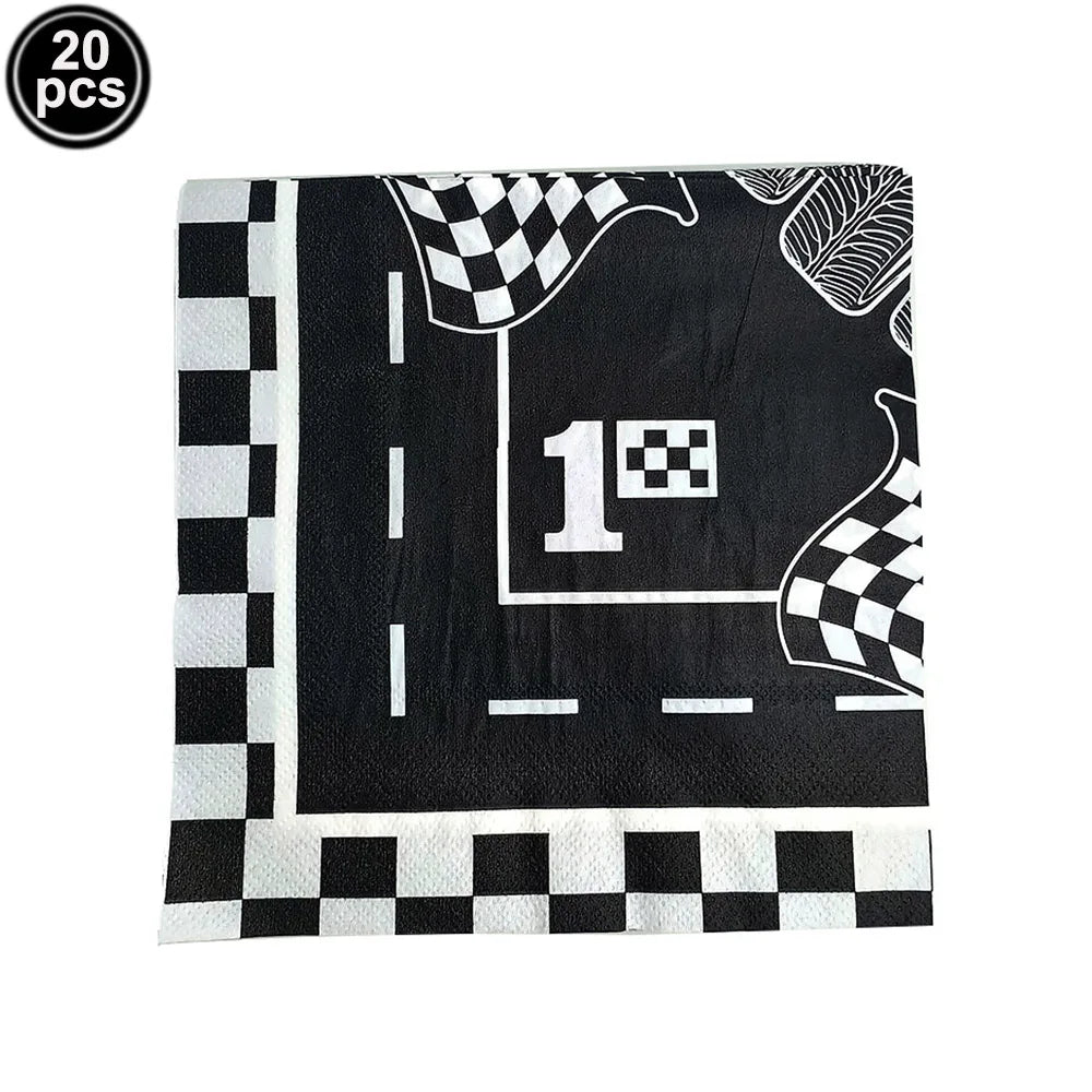 Checkered Race Car Party Tablecloths Black White Checkered Flag Tablecloth Racetrack Tablecover Racing Birthday Party Supplies