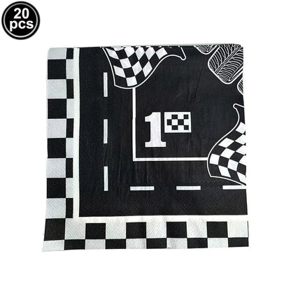 Checkered Race Car Party Tablecloths Black White Checkered Flag Tablecloth Racetrack Tablecover Racing Birthday Party Supplies