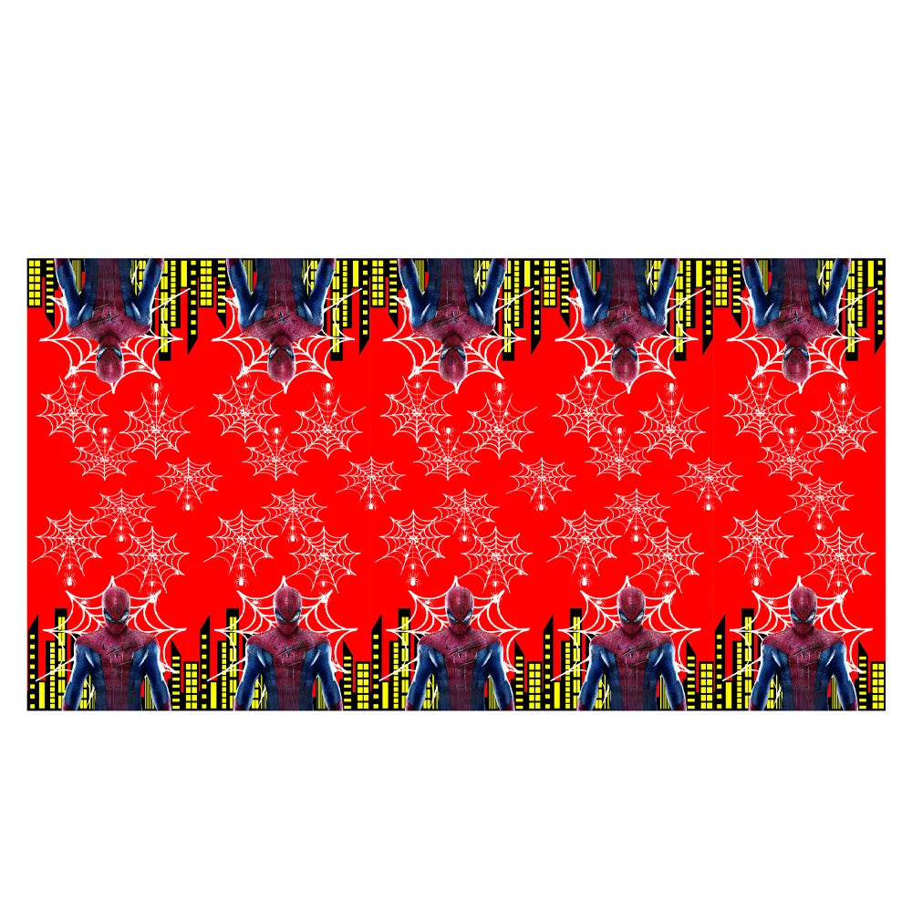 Tablecloth Decorations Spiderman Birthday Party Supplies Spider And His Amazing Friends Table Cover Baby Shower for Kids Gifts