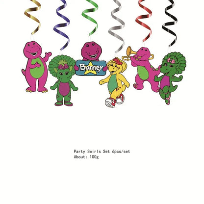 Barney Themed Birthday Party Decorations Disposable Cutlery Plate Tablecloth Cup Balloon Birthday Party Baby Shower Decorations