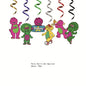 Barney Themed Birthday Party Decorations Disposable Cutlery Plate Tablecloth Cup Balloon Birthday Party Baby Shower Decorations