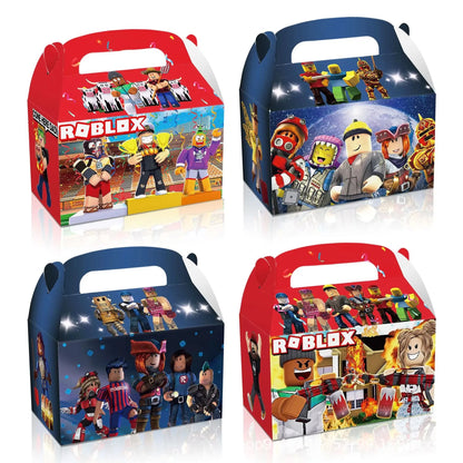 Roblox Birthday Party Decoration Roblox Game Set Tableware Tablecloth Balloon Cake Topper Backdrop Baby Showe Toy Party Supplies