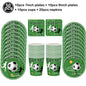 Soccer Theme Disposable Tableware Set Paper Plates Cups Napkins Tablecloth Boys Sports Football Birthday Party Decor Supplies