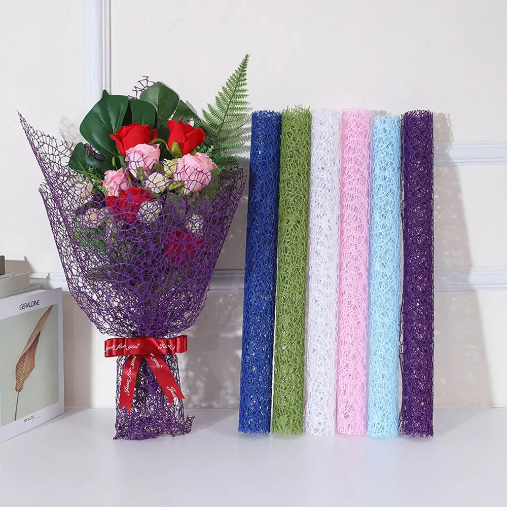 1PC Hollow Party Supplies For Birthday Festival Round Decorative Scrapbook Bouquet Wrap Wrapping Paper Wedding Decoration