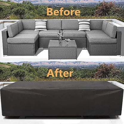 1 Piece Garden Furniture Cover Waterproof And Windproof Uv 210D Oxford Cloth Protective Cover For Garden Table