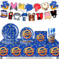 Sonic boys and girls' birthday party decorations, baby party decorations, disposable tableware stickers，tablecloths，back drop。