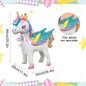 1pc Freestanding Cute Unicorn Balloon, Birthday Decoration, Rainbow Unicorn Party Supplies, Room Decoration