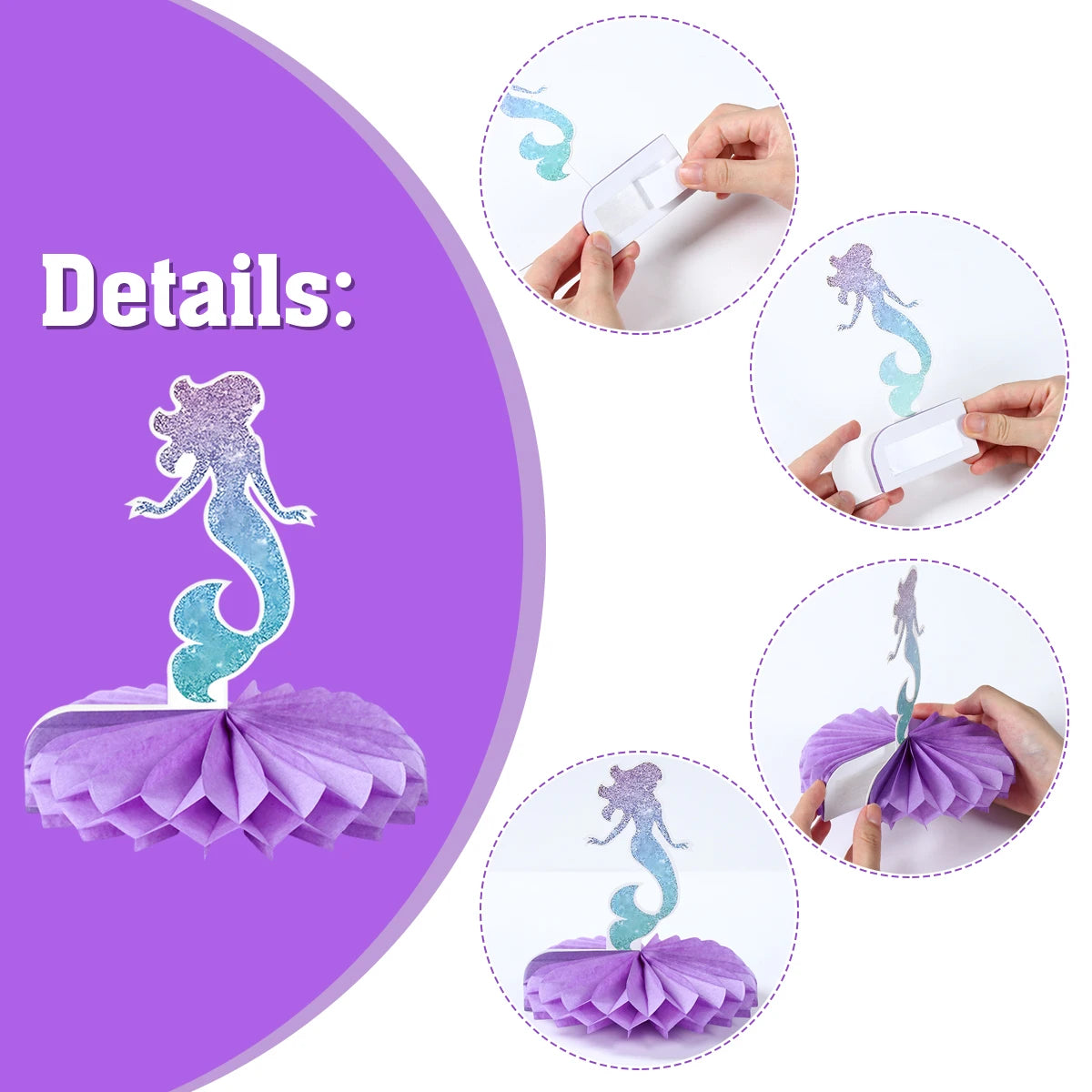 Little Mermaid Party Decoration Mermaid Disposable Tableware Happy 1st Birthday Party Decorations Kids Baby Shower Girl Supplies