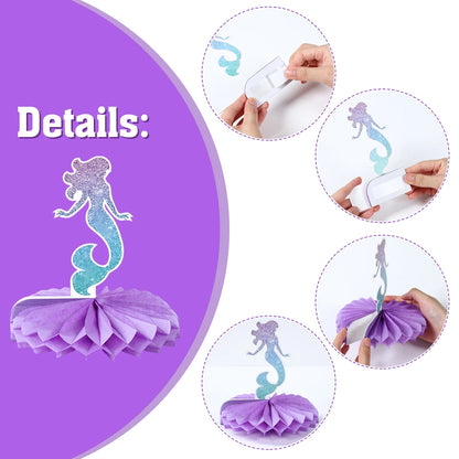 Little Mermaid Party Decoration Mermaid Disposable Tableware Happy 1st Birthday Party Decorations Kids Baby Shower Girl Supplies