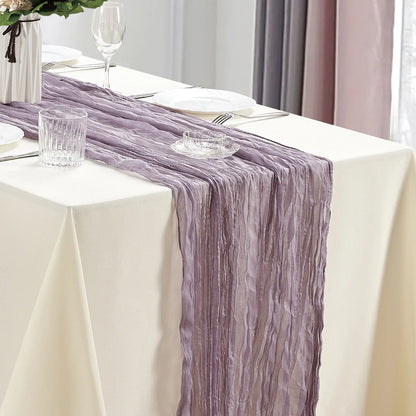 1/2/4/6Pack CheeseCloth Table Runner,40x270cm Boho Gauze Fabric Rustic Sheer TableRunner for Wedding Bridal Shower Party Banquet