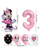 Minnie-themed Birthday Party Decorations, Decorations for Family and School Gatherings, Set of Latex Balloons and Foil Balloons