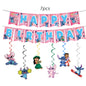 Stitch Party Supplies, Birthday Banner,  Hanging Swirls For Stitch Party Decorations，Stitch birthday party decorations