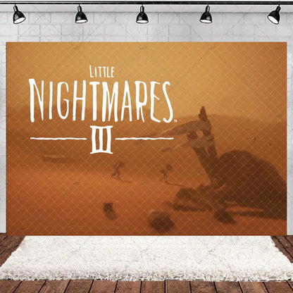 Game L-Little Nightmaresd 3 Birthday Party Decorations Balloons Banner Cake Topper Anime Backdrop Halloween Decor Kids Gifts