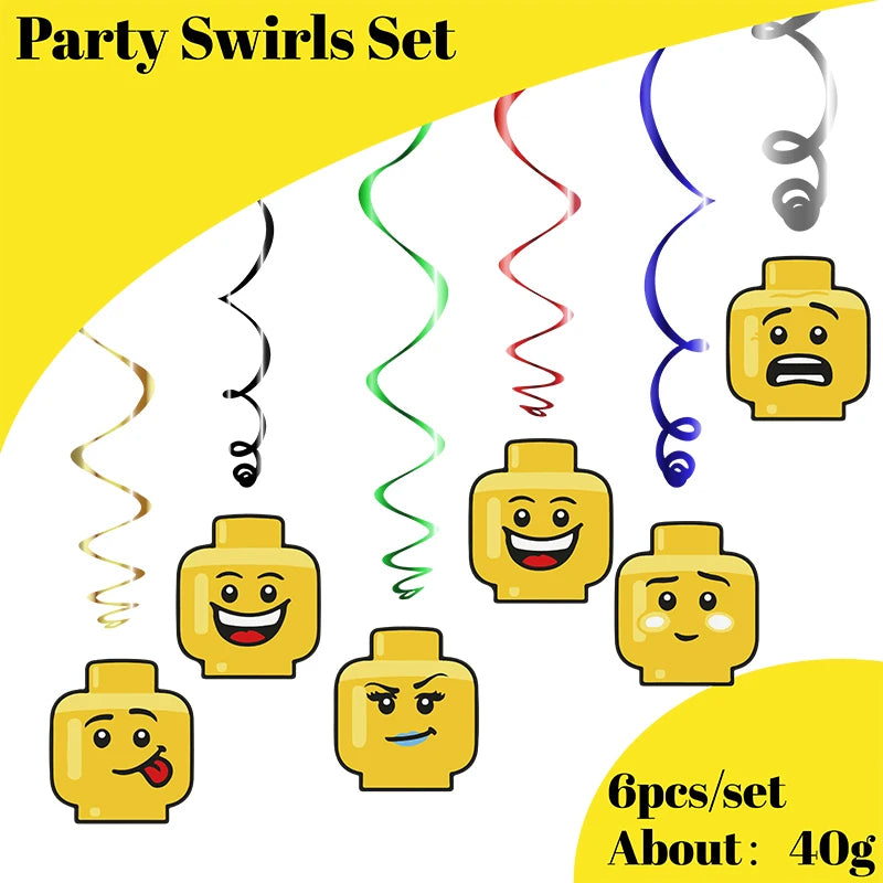 Theme Birthday Party Decorations Cake Topper Birthday CUP PLATE Straw Swirls Stickers  KidsParty Supplies Decor