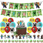 Party Decoration Game Theme Birthday Disposable Banner Hanging Balloon Cake Noodles Tableware Festival Decor Anime Accessories