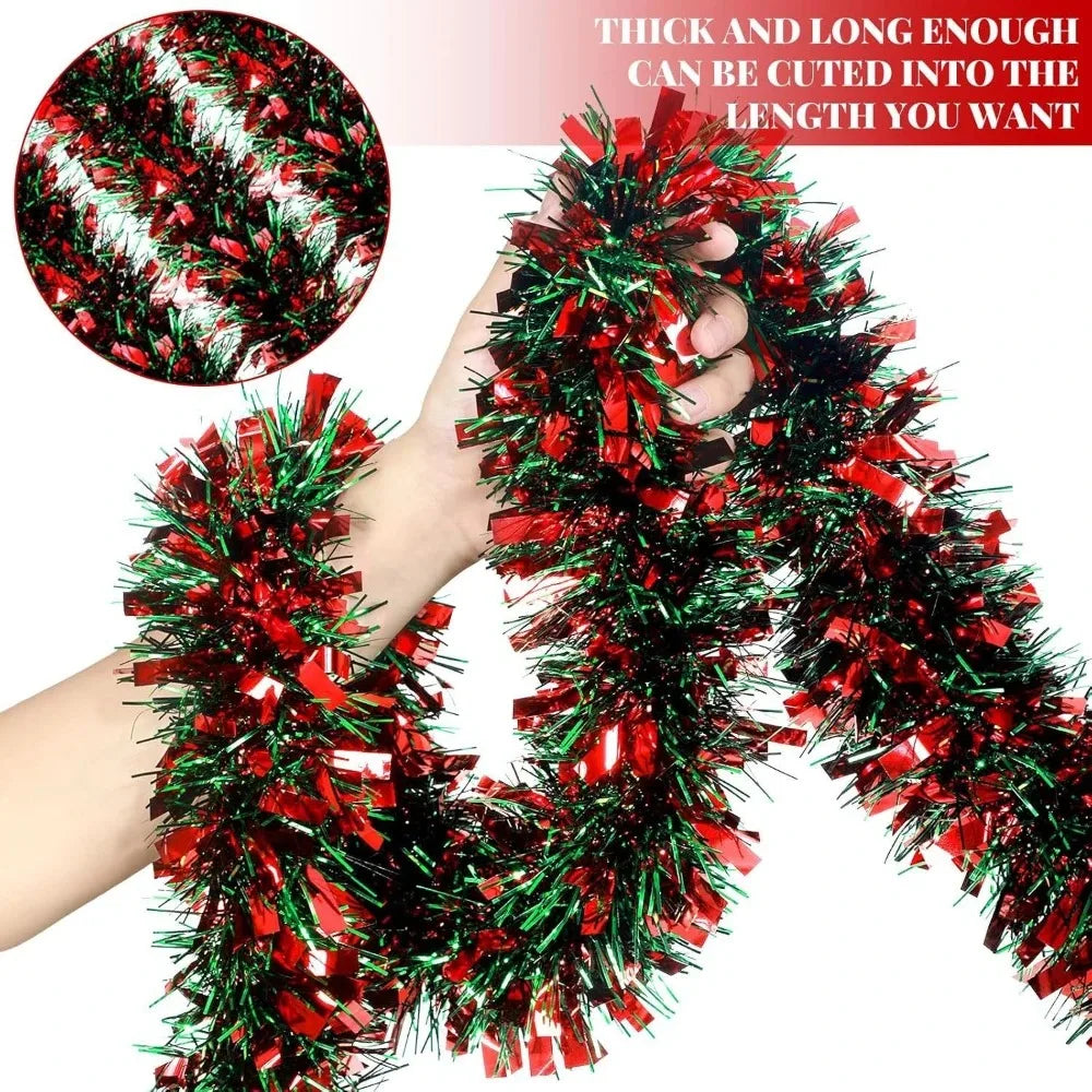 2M Merry Christmas Decorations Strip Ribbon Christmas Tree Ornament Bears Gingerbread People Snowmen New Year Supplies Red Green