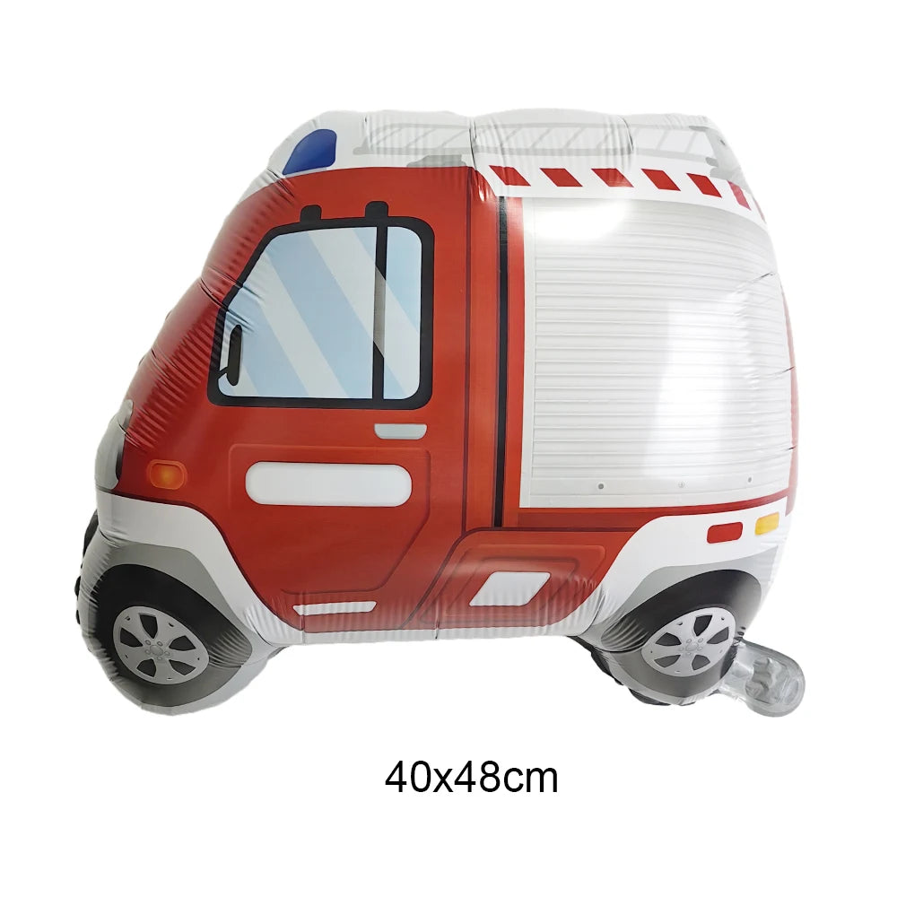 Construction Truck Balloons Excavator Cement Truck Forklift Crane Foil Balloon Kid Boys Birthday Party Construction Theme Decors