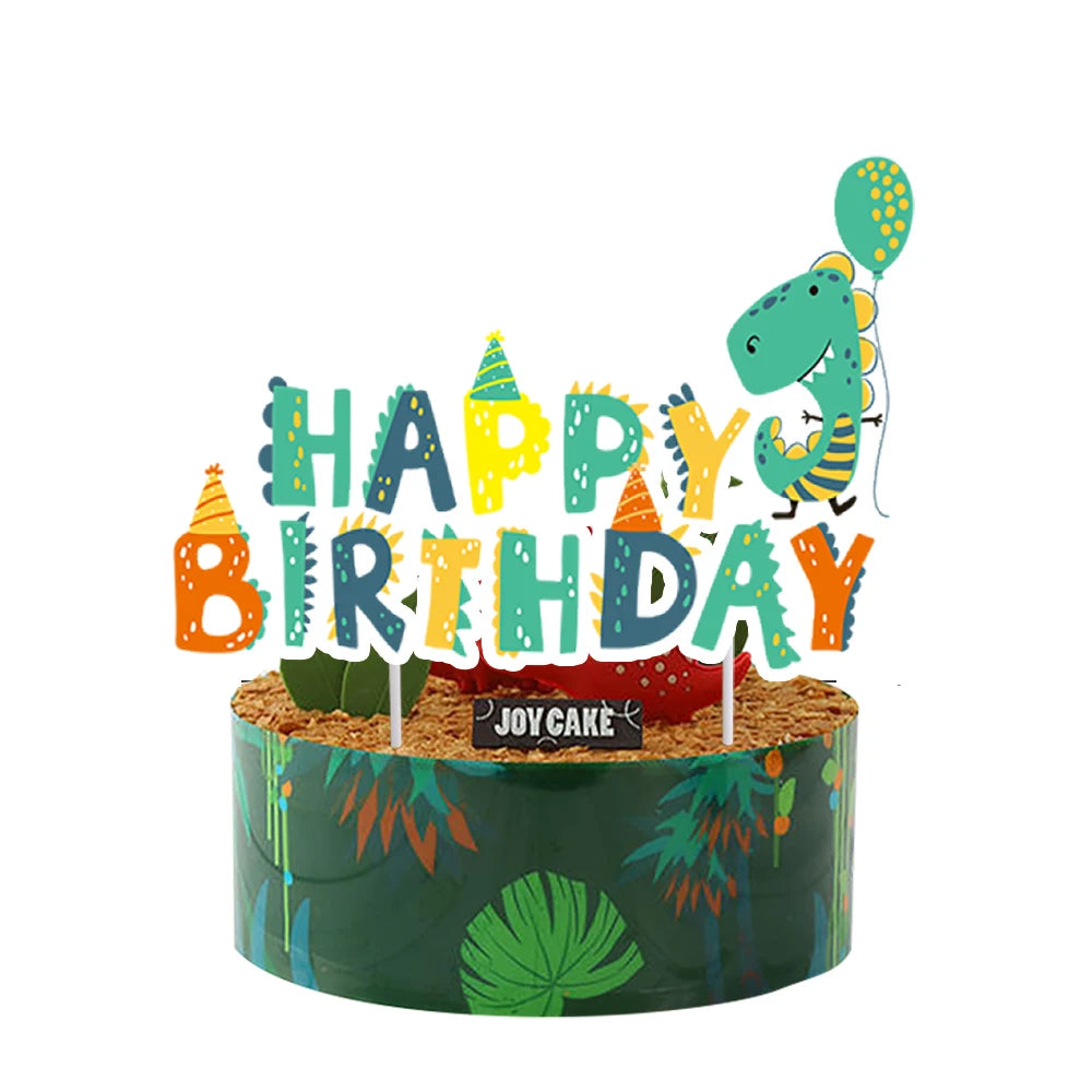 Cartoon Dinosaur Birthday Party Decorations Latex Balloons Baby Shower Cup Plate Napkins Straw Kids Favors For Party Supplies