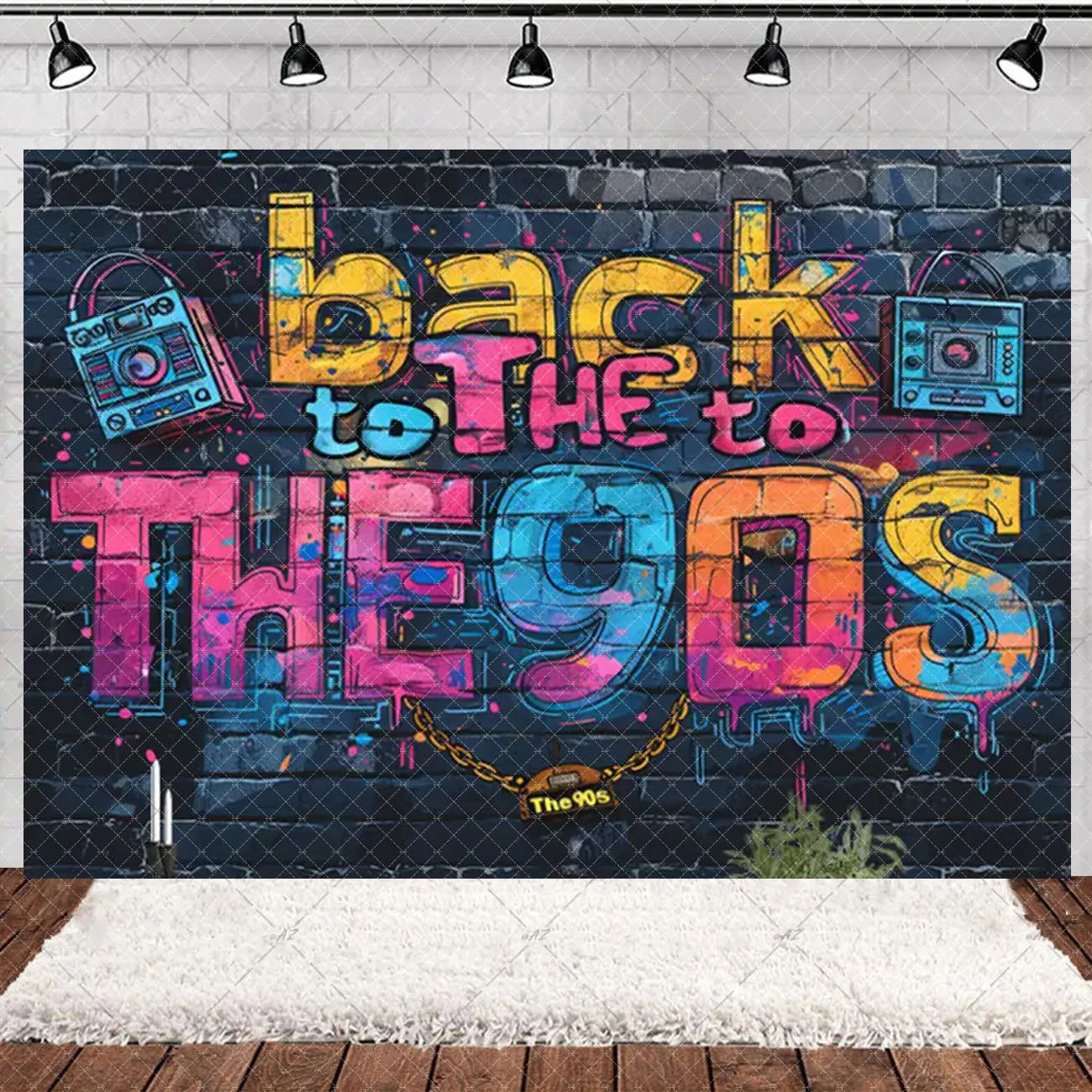 90’S Disco Party Decorations Back To 90s Backdrop Women Men Friend Birthday Music Party Disposable Tableware Balloon CakeTopper