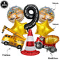 Construction Truck Balloons Excavator Cement Truck Forklift Crane Foil Balloon Kid Boys Birthday Party Construction Theme Decors