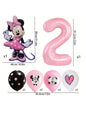 Minnie-themed Birthday Party Decorations, Decorations for Family and School Gatherings, Set of Latex Balloons and Foil Balloons