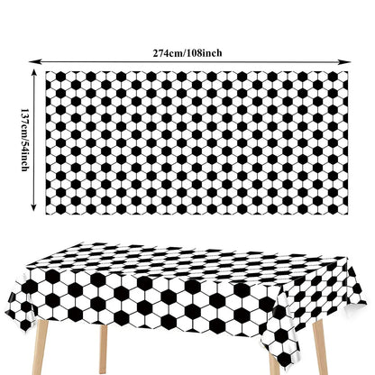 Soccer Theme Disposable Tableware Set Paper Plates Cups Napkins Tablecloth Boys Sports Football Birthday Party Decor Supplies