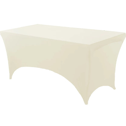Spandex Tablecloth Tight Fitted Washable and Wrinkle Resistant Stretch Rectangular Patio Table Cover for Event Wedding Parties