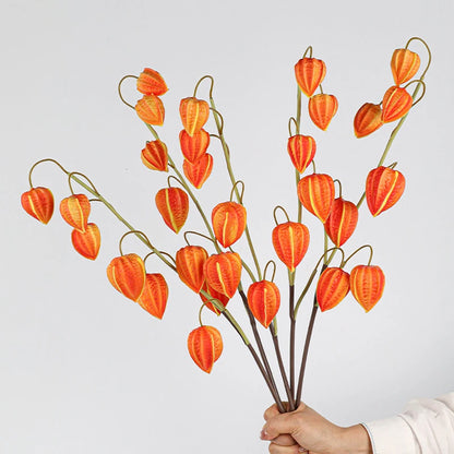 Home Party Wedding Decoration 1 PCS 71 Cm Beautiful Artificial Long Stem Red Lantern Flowers Silk Flowers