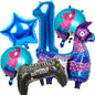 Video Game Fortnitions Birthday Party Decoration Cartoon Alpaca Llama Plate Tablecloth Baby Shower Kids Favors Party Supplies