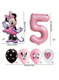 Minnie-themed Birthday Party Decorations, Decorations for Family and School Gatherings, Set of Latex Balloons and Foil Balloons