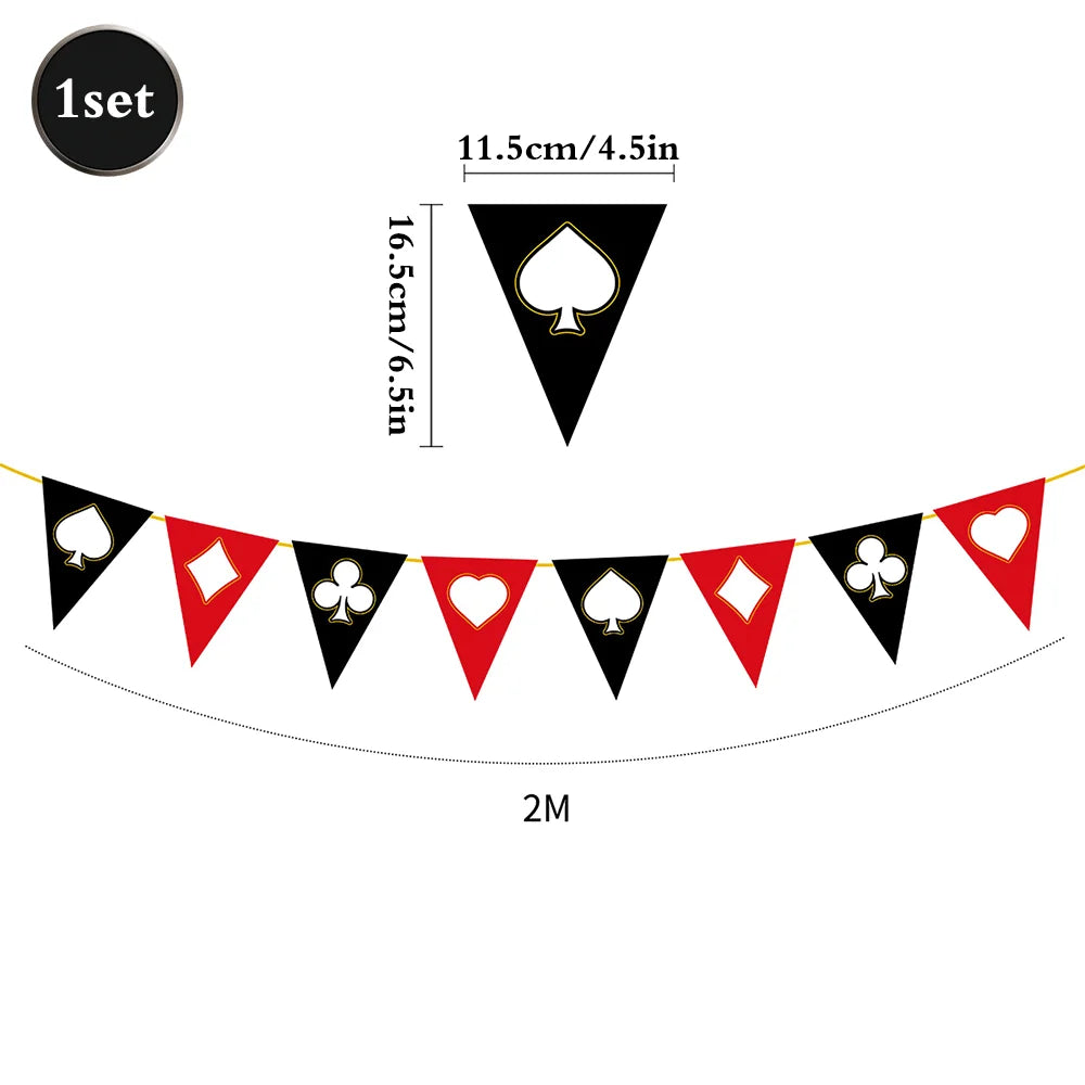 Casino Party Decoration Dice Balloon Lucky 7 Foil Balloon Latex Poker Balloons Casino Poker Party Las Vegas Wedding Decorations