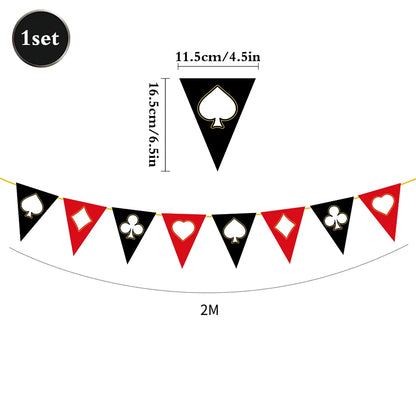 Casino Party Decoration Dice Balloon Lucky 7 Foil Balloon Latex Poker Balloons Casino Poker Party Las Vegas Wedding Decorations