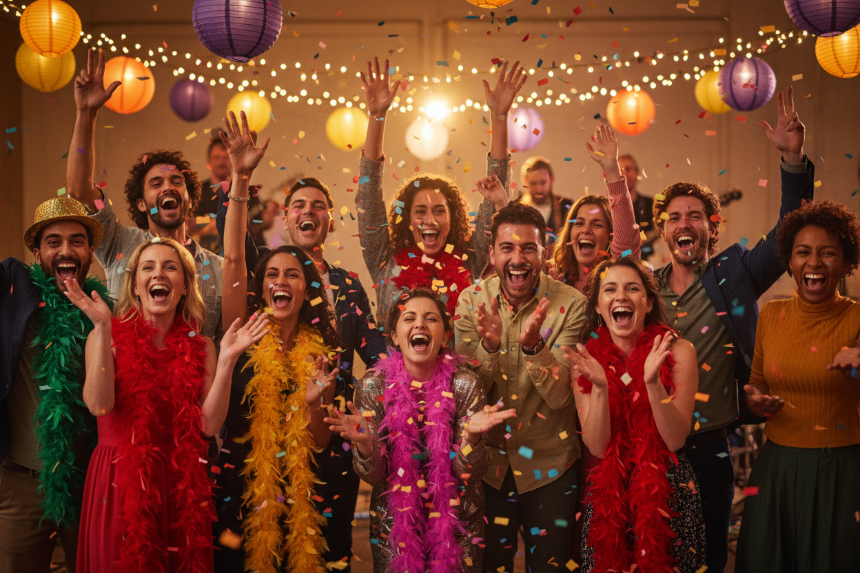 people celebrating